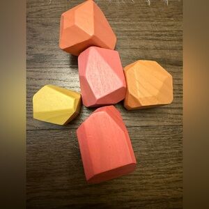 Lovevery Solid Wood Stacking Boulders